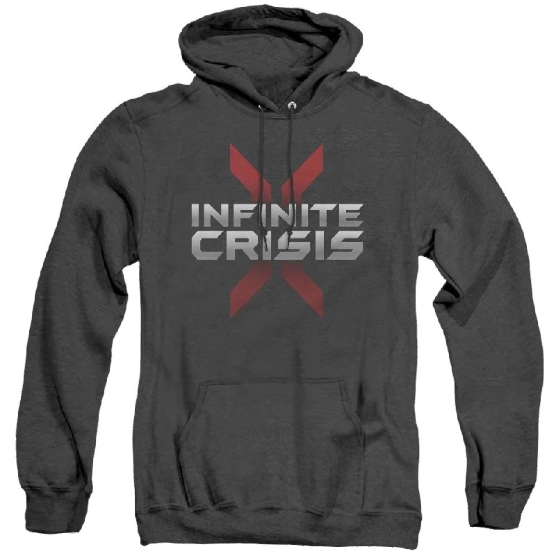 Infinite Crisis Logo - Heather Pullover Hoodie Slit Sleeve Stylish