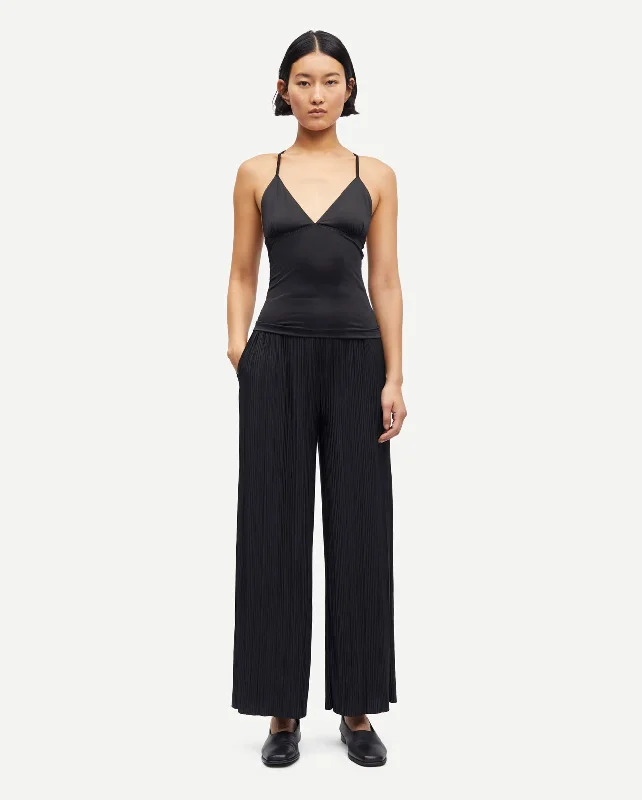 UMA TROUSERS 10167 / BLACK Trousers Bootcut Casual