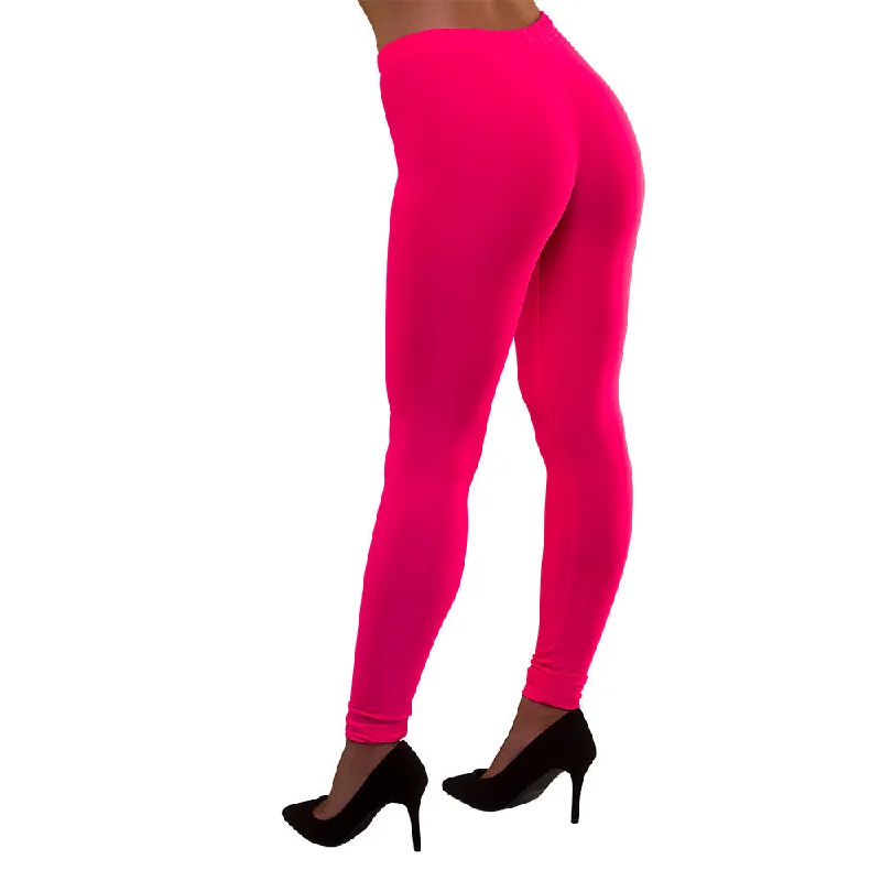 80's Neon Leggings Hot Pink Cozy Oversized Leggings