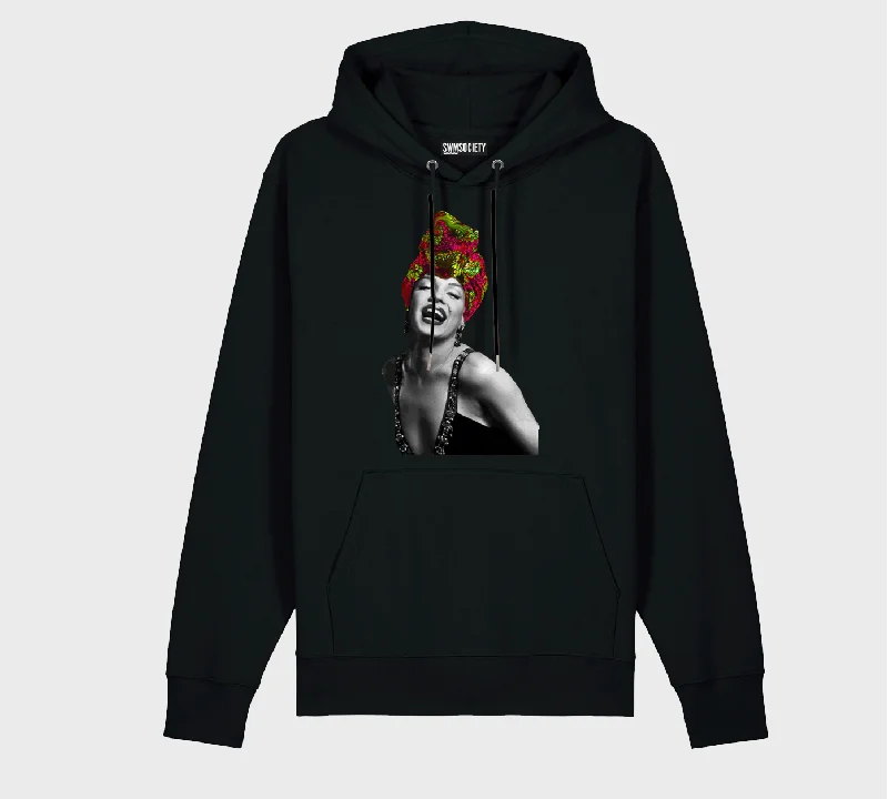 SWMSOCIETY X NEWBEINGS Mama Marilyn Hoodie Hoodie with V-Neck Classic Versatile