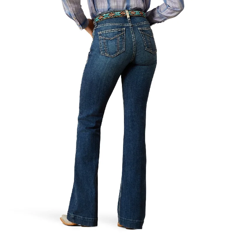 Ariat Ladies High Rise Paula Slim Trouser Jeans 10058912 Trousers Palazzo Wide Leg