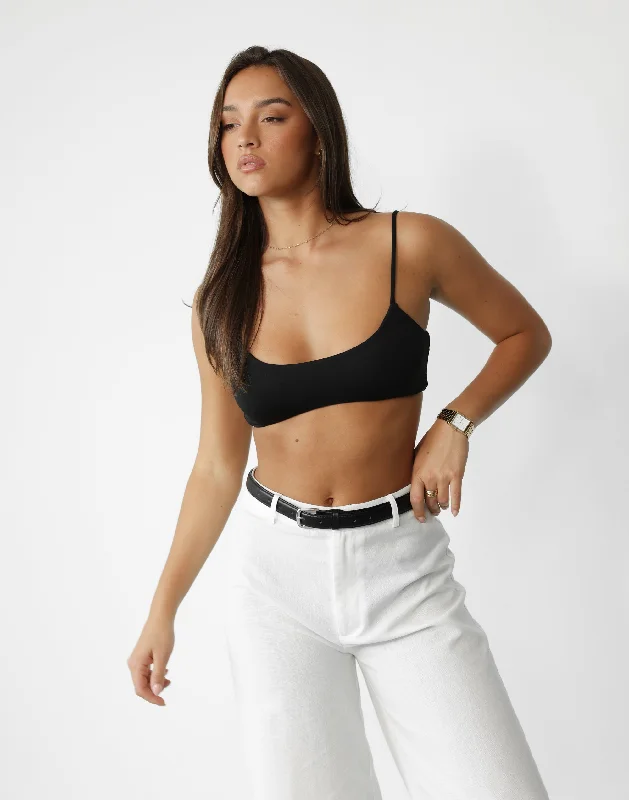 Stamina Crop Top (Black) Cozy Warm Stylish