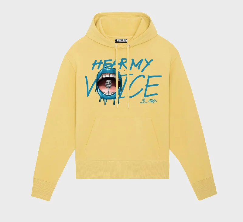 SWMSociety x Dream City x Hear My Voice Hoodie Hoodie with Exposed Zipper Edgy Industrial