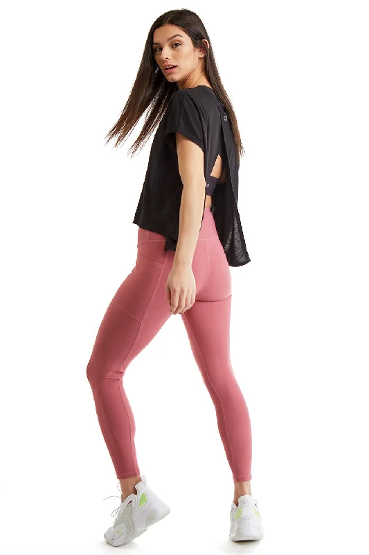 Women's Side Phone Pockets 7/8 Legging Chic Smooth Fit Leggings