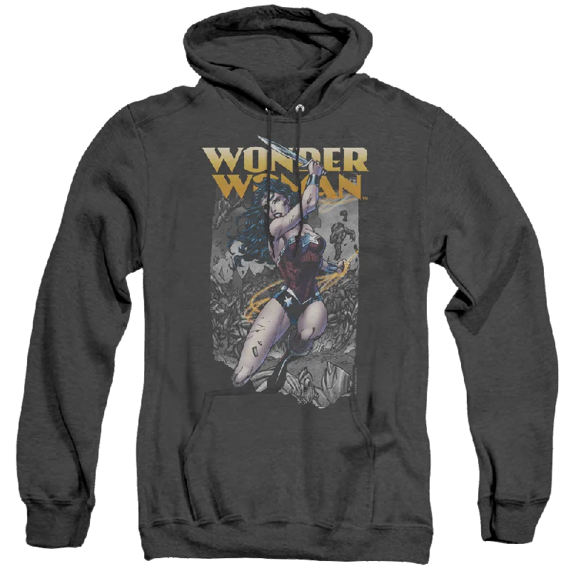 Wonder Woman Wonder Slice - Heather Pullover Hoodie Hooded Pullover Sweater