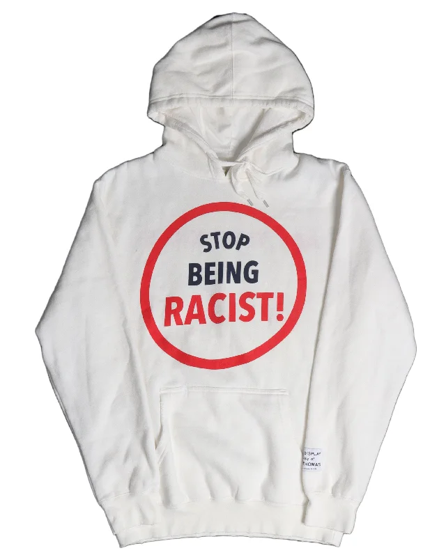 Stop Being Racist Hoodie Hoodie with Neon Bright Vibrant