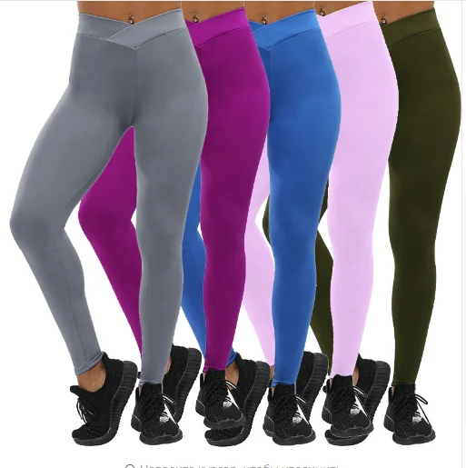 V- Waist Leggings Elegant Satin Finish Leggings