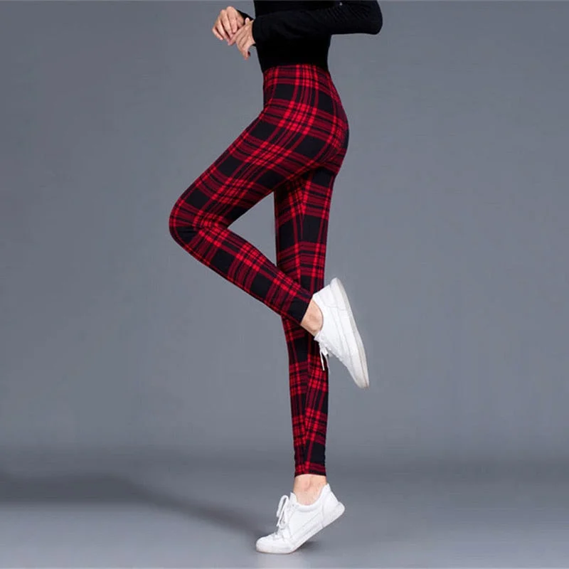 Wine Red Black Plaid