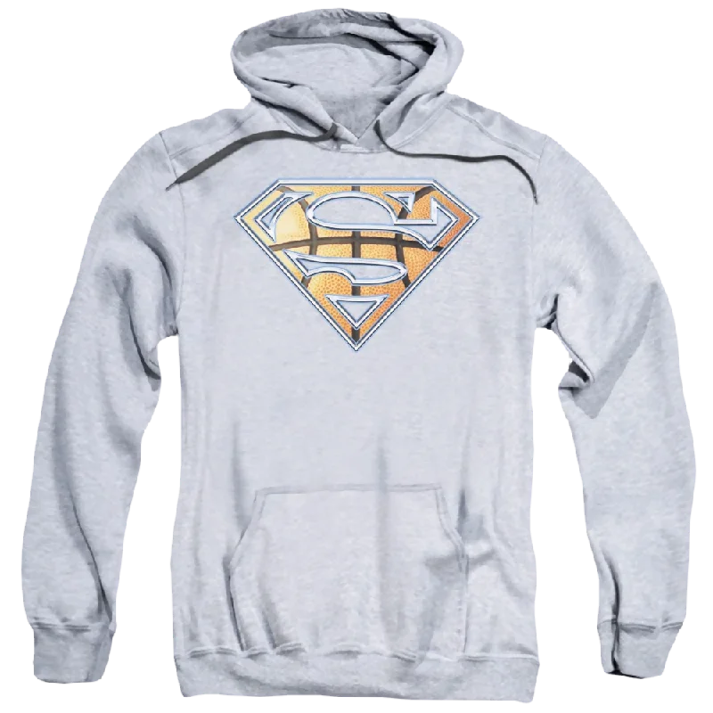 Superman Basketball Shield - Pullover Hoodie Jewel Neck Pullover