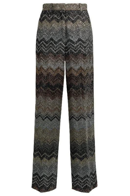 Zig Zag Trouser Pant Trousers Capri Summer