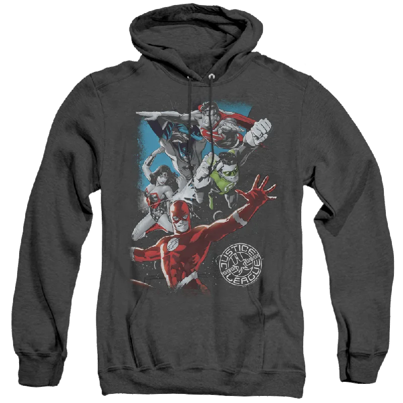 Justice League Galactic Attack - Heather Pullover Hoodie Cashmere Luxurious Pullover