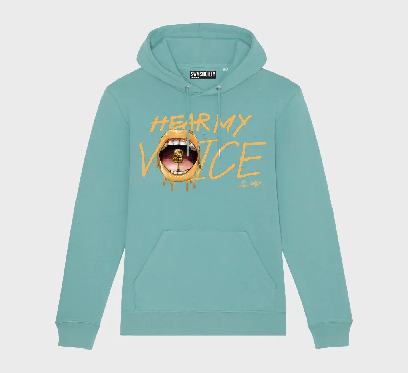 SWMSociety x Dream City x Hear My Voice Hoodie Hoodie with Zipper Placket Modern Functional