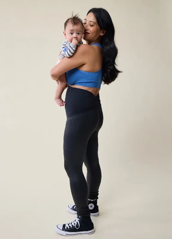 The Not-Leather Black Maternity Leggings Comfortable Bootcut Workout Leggings