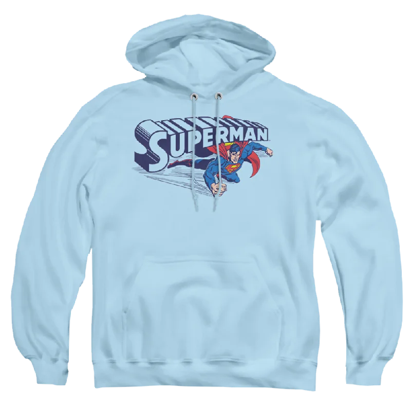 Superman Under Logo - Pullover Hoodie Bardot Neck Top