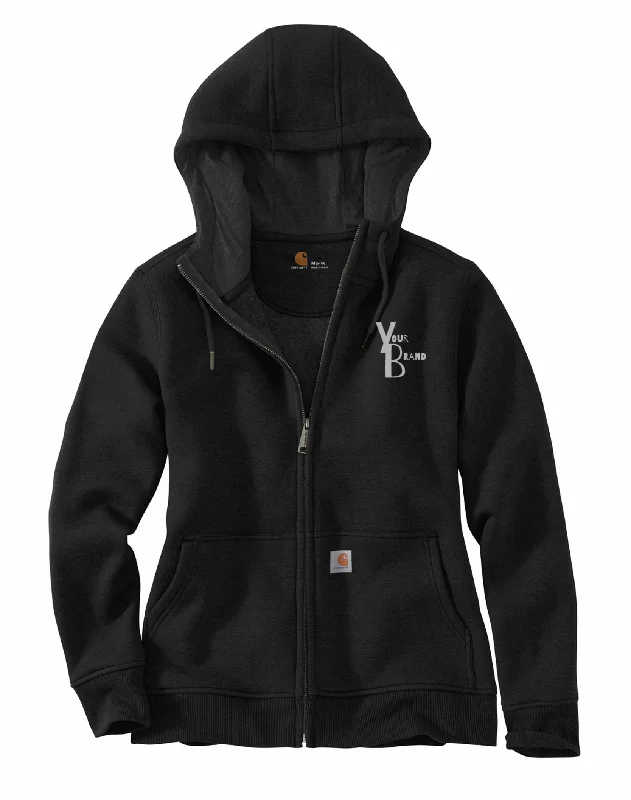 Ladies Carhartt Clarksburg Zip Up Hoodie Hoodie with Strings Custom Fit Adjustable