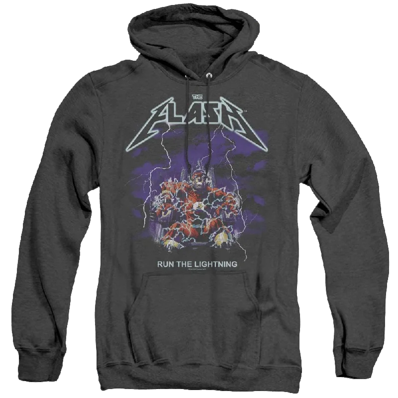 Flash, The Run The Lightning - Heather Pullover Hoodie Textured Knit Design