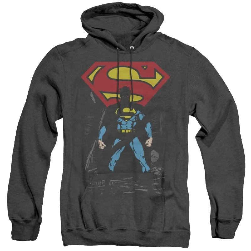 Superman Dark Alley - Heather Pullover Hoodie Sarouel Sleeve Pullover