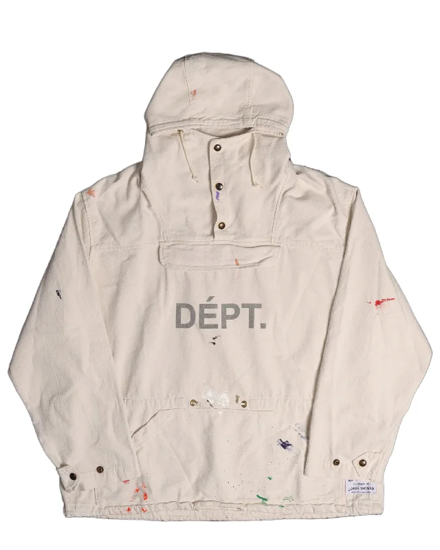 Artisté Anorak Hoodie Hoodie with Metallic Shiny Futuristic