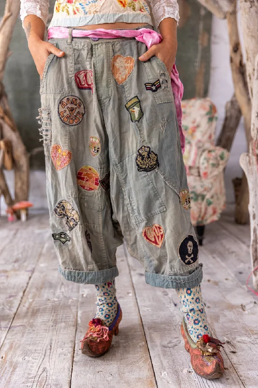 EMB PATCH JONI TROUSERS Trousers cozy comfortable