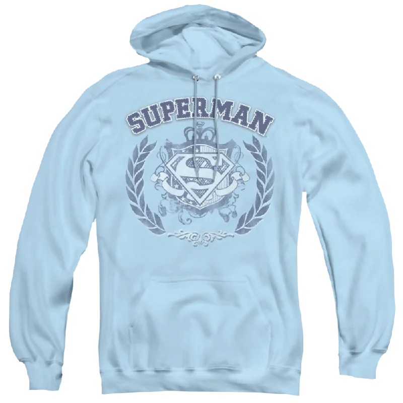 Superman Collegiate Crest - Pullover Hoodie Short Sleeve Top