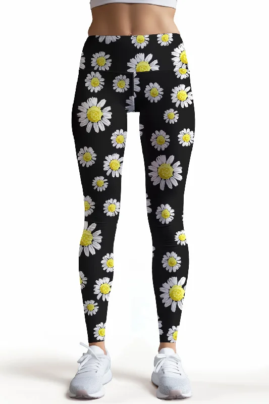 Oopsy Daisy Lucy Black Floral Performance Leggings - Women Stylish Patterned Active Leggings Oopsy Daisy Lucy Black Floral Performance Leggings - Women Stylish Patterned Active Leggings