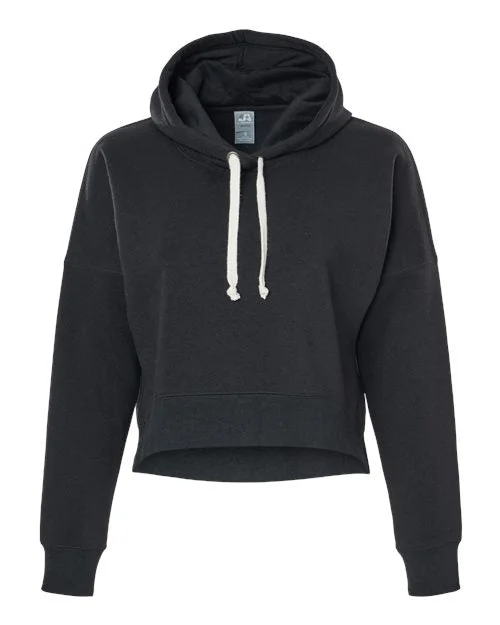 JAmerica Ladies Crop Hooded Sweatshirt Hoodie with Zipper Versatile Modern