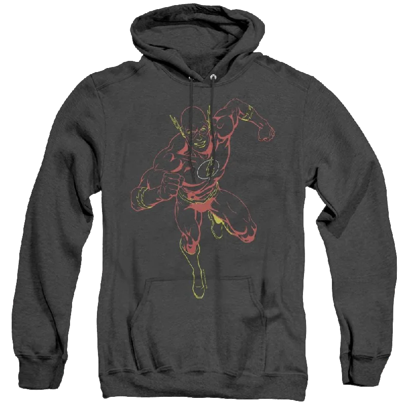 Flash, The Neon Flash - Heather Pullover Hoodie Long Bell Sleeve