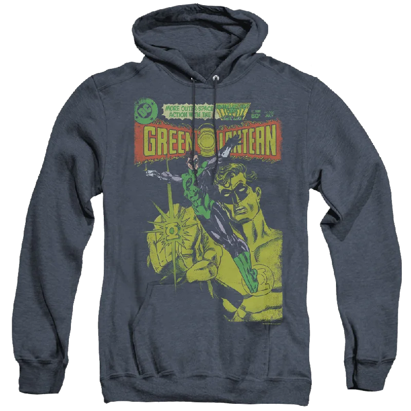 Green Lantern Vintage Cover - Heather Pullover Hoodie One Shoulder Top