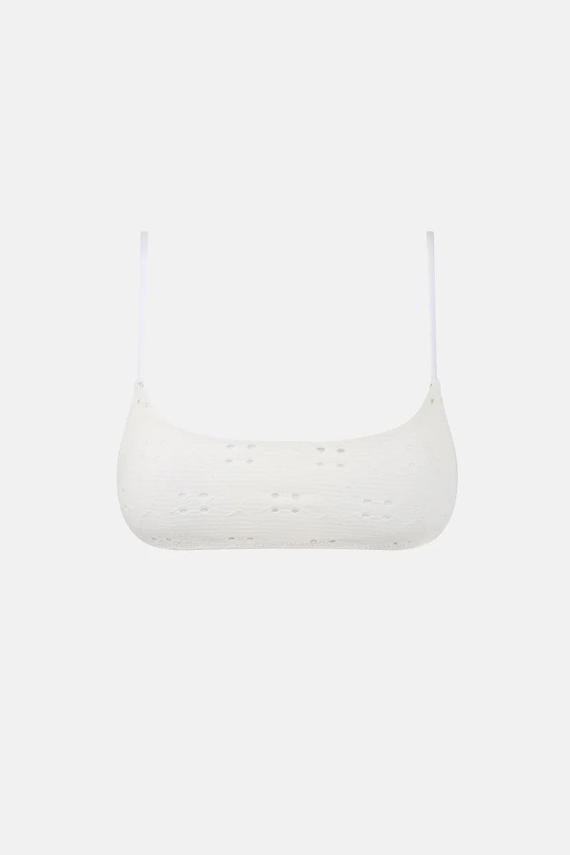 Rhythm Brighton Eyelet Crop Top Elasticated Padded Insulated