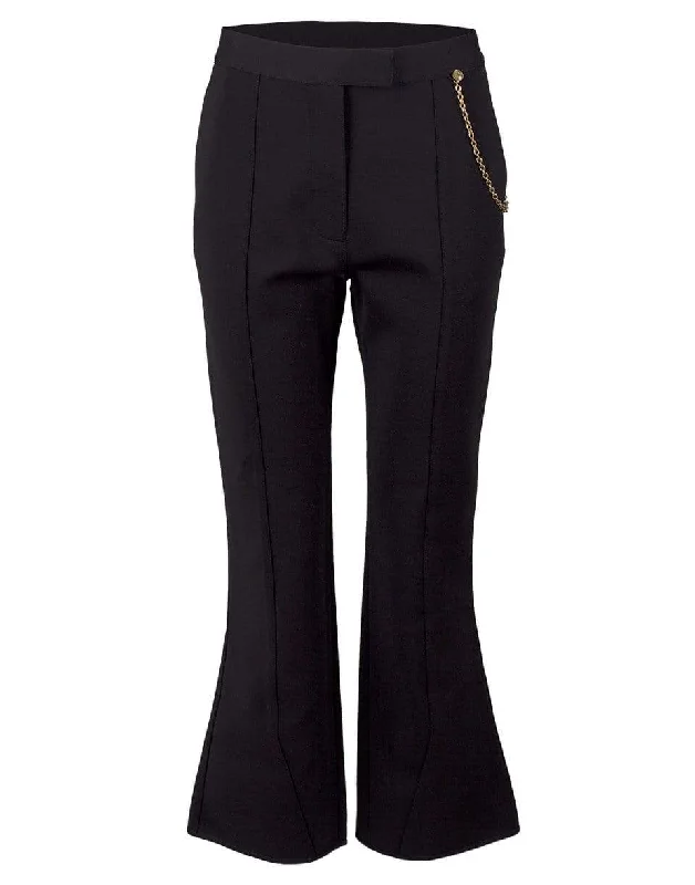 Viscose Blend Chain Trouser Trousers Tapered Slim Fit