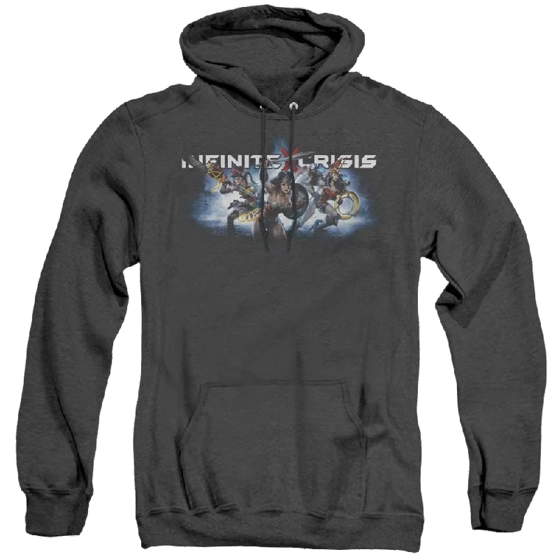 Infinite Crisis Ic Blue - Heather Pullover Hoodie Box Sleeve Comfort