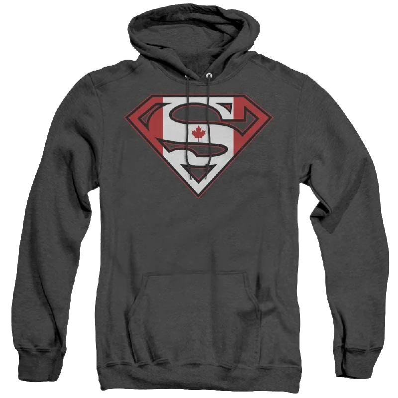 Superman Canadian Shield - Heather Pullover Hoodie Box Sleeve Comfort