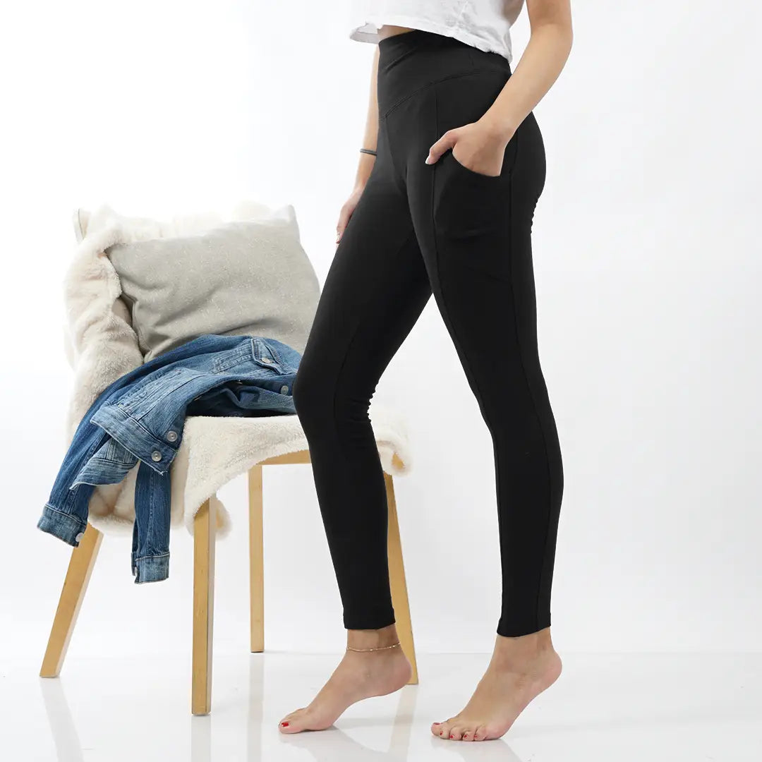 Wide Waistband Leggings With Pockets Cozy Oversized Leggings