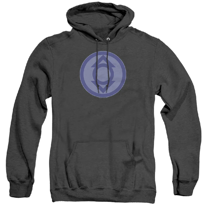 Green Lantern Indigo Symbol - Heather Pullover Hoodie Crew Neck Wool