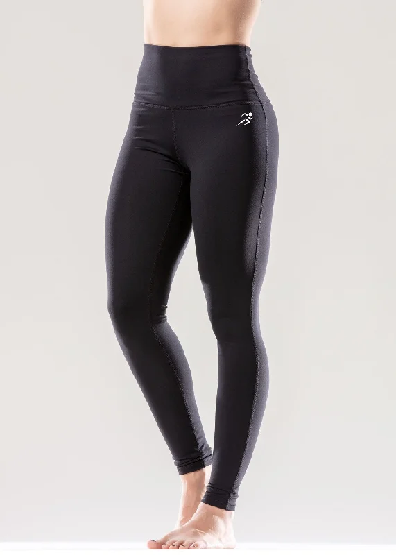 Puissante High-Waisted Full-Length Black Leggings Cozy Lounge Pants Leggings