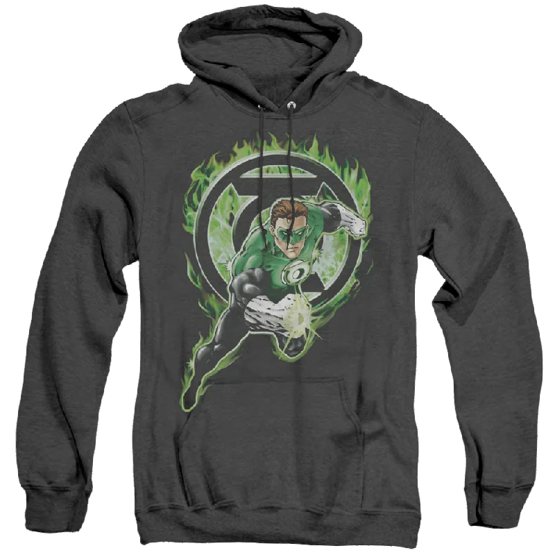 Green Lantern Space Cop - Heather Pullover Hoodie Cap Sleeve Casual