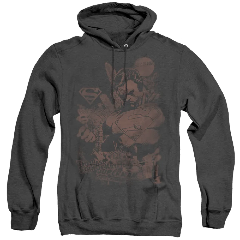 Superman Somber Power - Heather Pullover Hoodie Spaghetti Sleeve Top