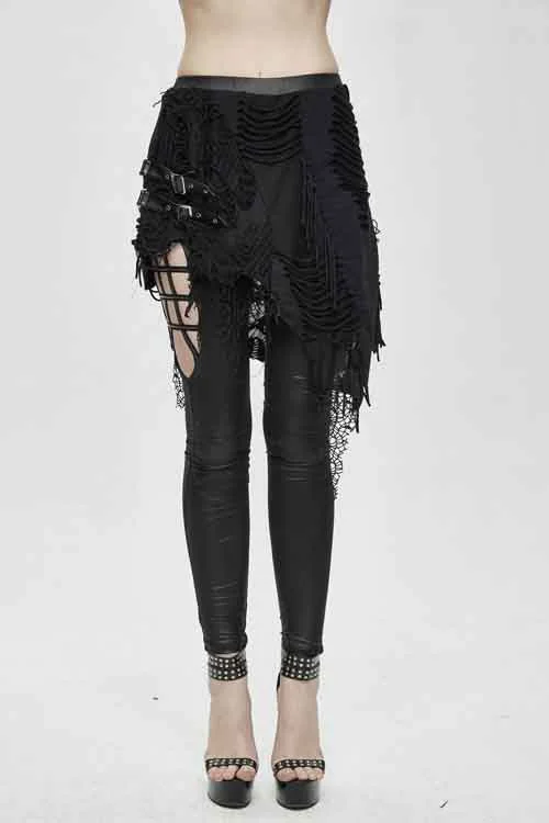 Black Fake Two Pieces Ripped Skirts Sexy Leggings Womens Pants Trendy Tie-Dye Leggings Black Fake Two Pieces Ripped Skirts Sexy Leggings Womens Pants Trendy Tie-Dye Leggings