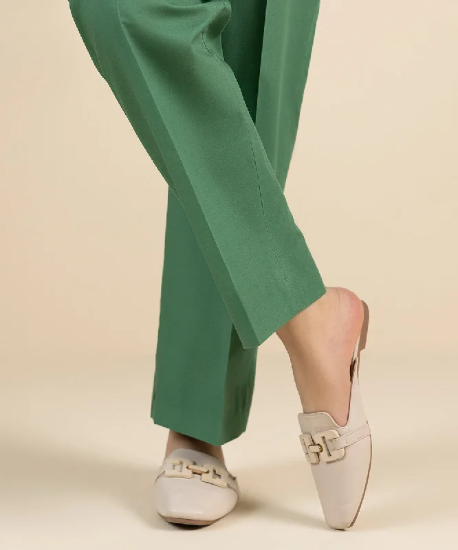 Dyed Cotton Trousers Trousers Polka Dot Cute