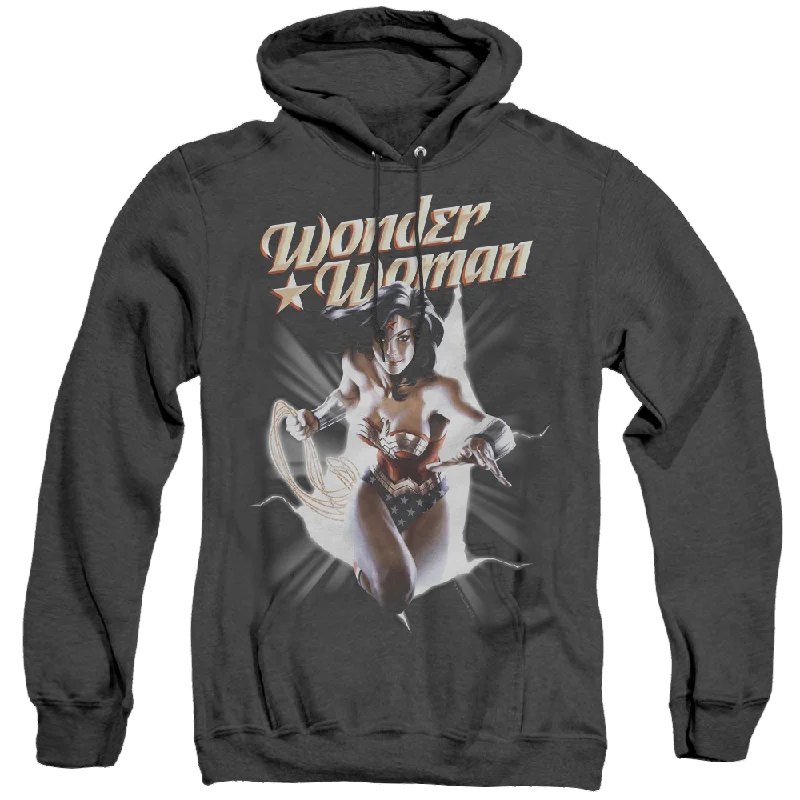 Wonder Woman Ww Break Out - Heather Pullover Hoodie Box Sleeve Comfort