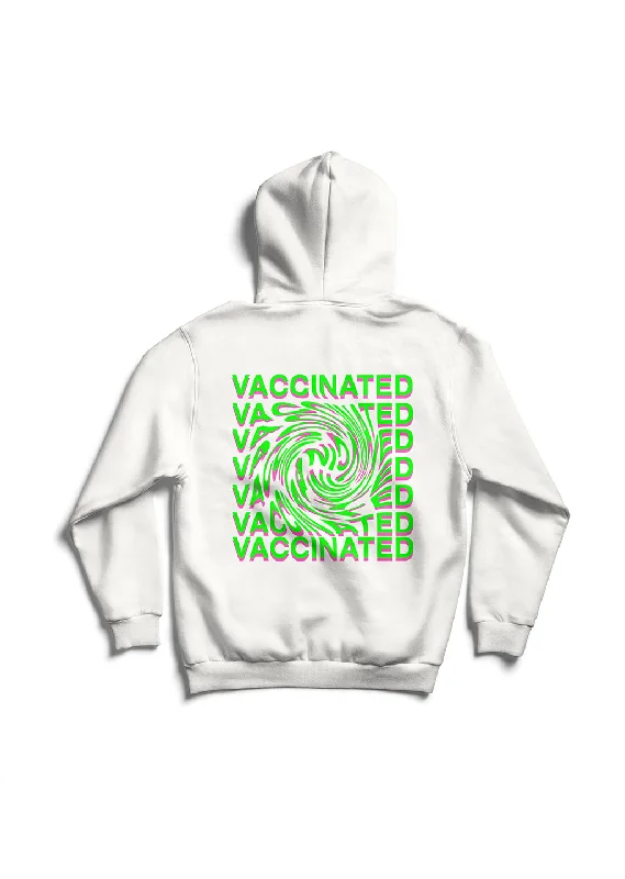 Vaccinated / Oversized Pullover Hoodie Hoodie with Batwing Sleeves Loose Dramatic