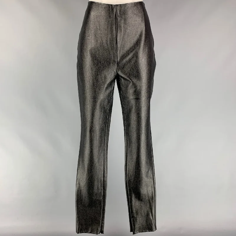 STAND STUDIO Size 4 Black Polyester Blend Faux Leather Leggings Fashionable Tummy Control Leggings STAND STUDIO Size 4 Black Polyester Blend Faux Leather Leggings Fashionable Tummy Control Leggings