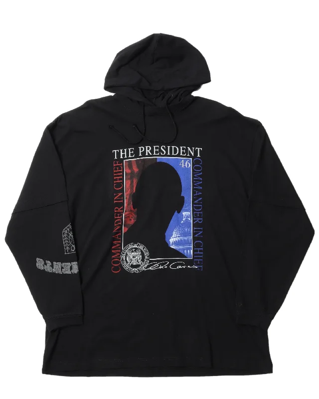 FW20 "The President" Jersey Hoodie Hoodie with Hidden Zipper Minimalist Clean