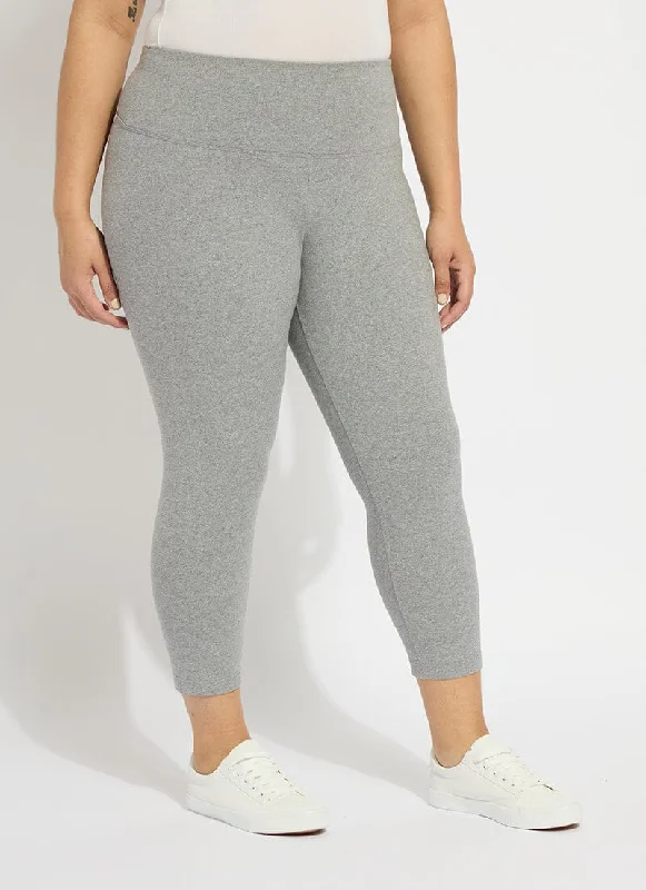 Cropped Classic Cotton Legging (Plus size, 21.5" Inseam) Chic Smooth Fit Leggings
