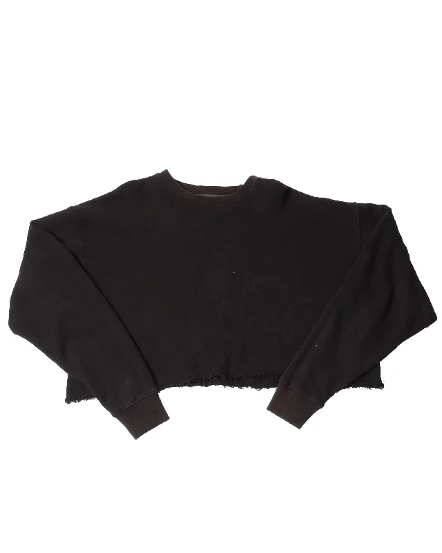 Cropped Hoodie Hoodie with Slit Hem Functional Movement