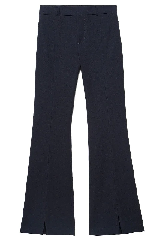 Le High Flare Split Front Trouser Wide Leg Loose Fit Mid Waist
