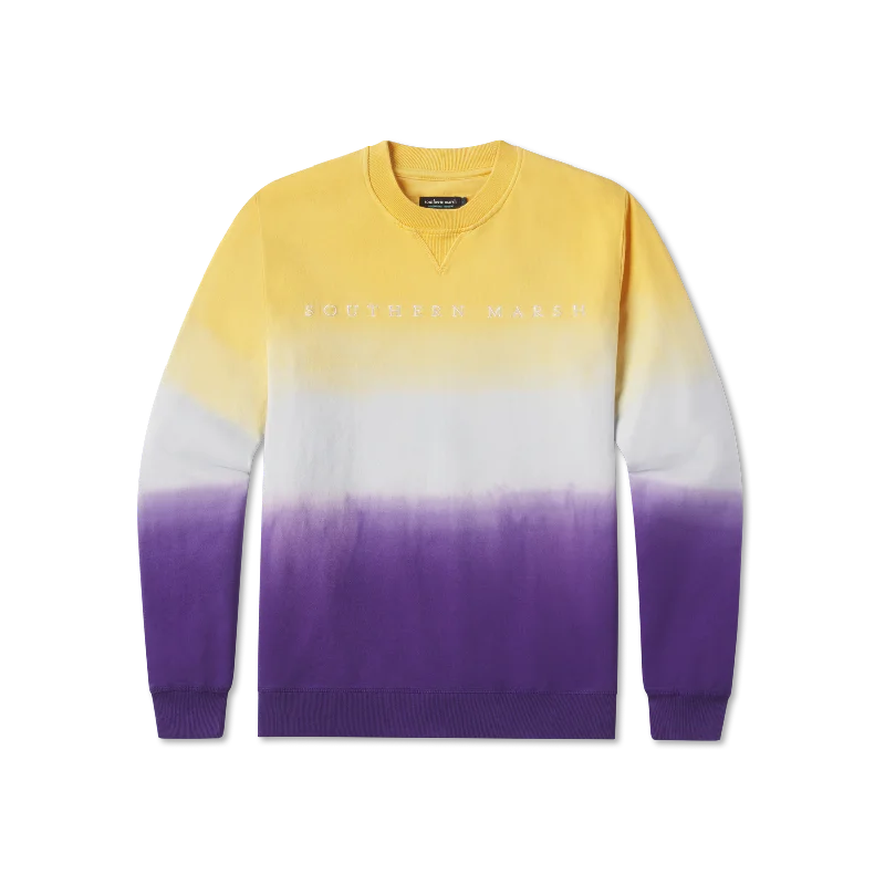 Alumni Dip Dye Sweatshirt Hoodie with Camouflage Military Edgy