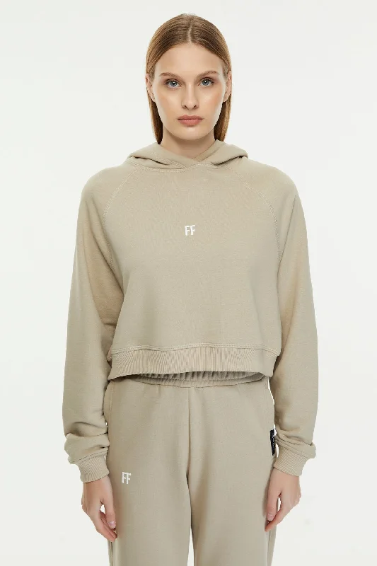 FF / Crop Hoodie Hoodie with Full-Zip Functional Layering