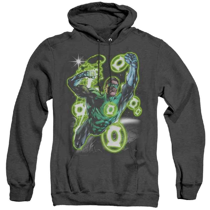 Green Lantern Earth Sector - Heather Pullover Hoodie Keyhole Neck Pullover
