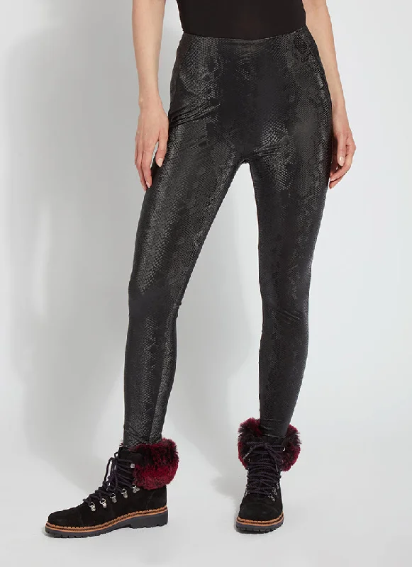Matilda Patent Foil Legging (28" Inseam) Comfortable Power Mesh Leggings